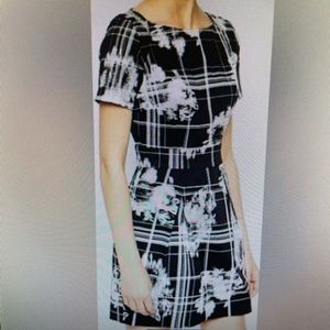 French Connection Black and white flower dress